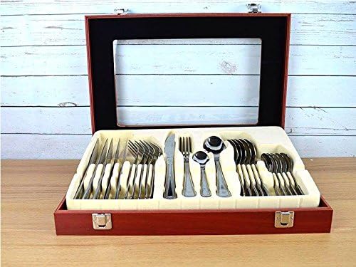 Stainless Steel Cutlery Set of 24 pc in a beautiful wooden box