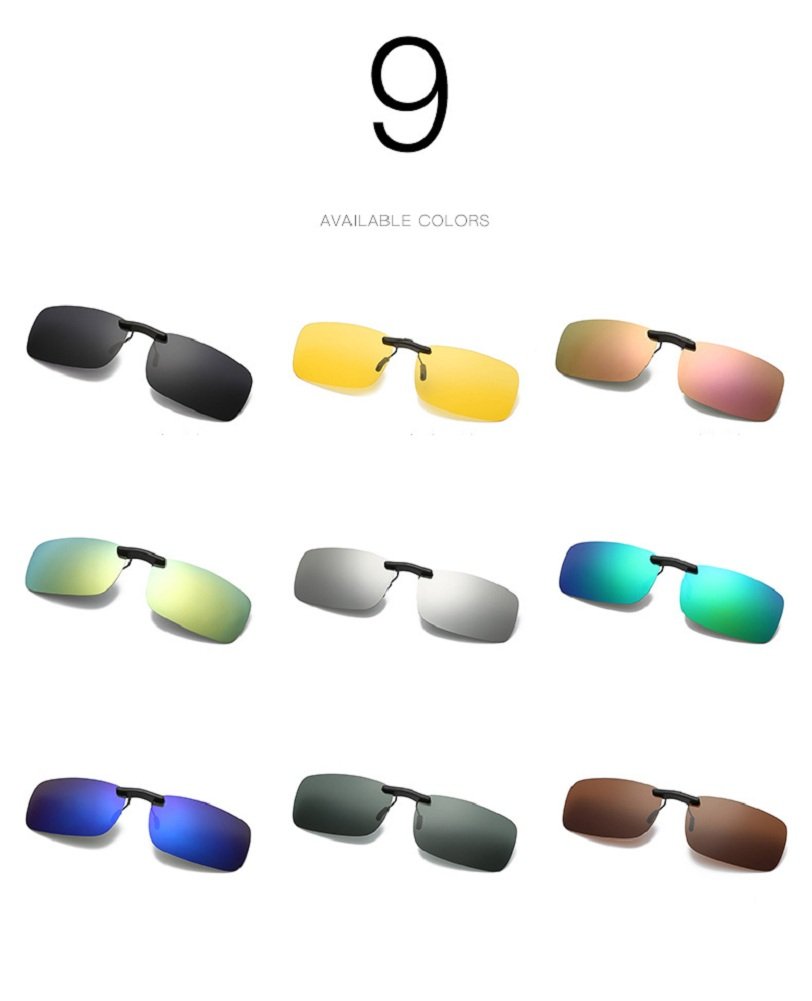 DAUCO-Gafas-de-Sol-Polarizadas-Clip-Lentes-de-Espejo-de-Hombre-Mujer-Unisex-Deportes-YYBG