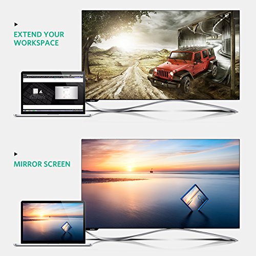 UGREEN USB C auf VGA USB 3.1 Typ C auf VGA USB Typ C 3.1 Buchse mit RJ45 Ethernet 10/100Mbps Adapter AV 1080P HDTV für 12 Inch neue MacBook 2016 und 12 Inch neue MacBook 2015 Weiß - 4
