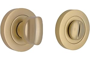 INFINITY DECOR Verrou de porte de salle de bain WC avec déclenchement d'urgence en différentes finitions (laiton satiné)