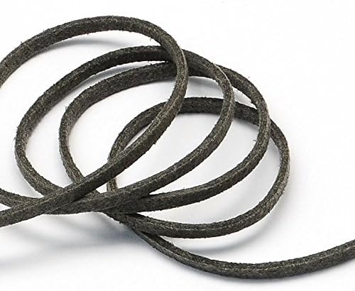 4 Metres of Cord Flat Lace Suede Suedine Grey Pull On The Way Green 3x1,5 mm – Free Delivery – Creation Pearl