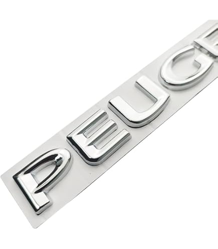 Emblema Auto Per Peugeot 107 2008-2012 - Logo In Stile 3D Argento, Adesivo Decorativo Per Cofano - Foto 5