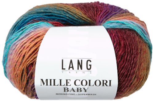 Lang Yarns Mille Colori Baby 053 Gelb/Pink/Grün/Petrol/Lila