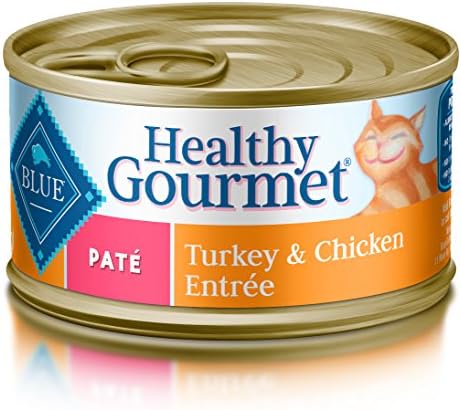 Blue Buffalo Pate Adult Turkey & Chicken Entree Wet Cat Food, 5.5 oz Can, Pack of 24