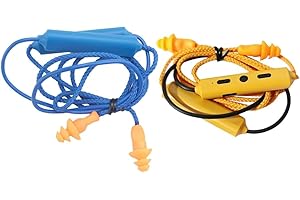 Dytabepl 2 Pcs Gehörschutz Ohrstöpsel für Arbeit, Lärmschutz Ohrenstöpsel, Silikon in Ear Earplugs, Headset-Ohrhörer, Kabelgebundene Kopfhörer für Schlafen Lärmschutz, lernen und Laute Umgebungen