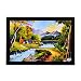 eCraftIndia River & Village View Satin Matt Texture Framed UV Art Painting RS.299.00