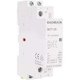 BAOMAIN VDE Modular Contactor 25 A, 2 Pole 2NO, 220V AC, DIN Rail 35 mm | Compact 2NO 25A contactor, 220V AC coil and 35mm DI