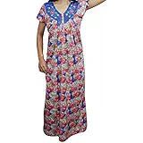 Indiatrendzs Women's Hosiery Nighty Sleepwear Maxi Night Gown Chest : 42"