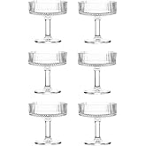 Porsima RYGK0072/6 Clara 6lı Ayaklı Cam Kase Puding Tatlı Ve Dondurma Kasesi Lokumluk Şekerlik Kase Seti &Ccedil;erez Kasesi 225ml