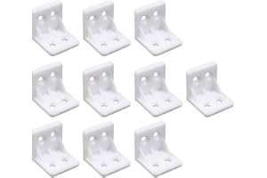 SAGASAVE L Winkelverbinder Kunststoff, Weiß Eckwinkel Möbel Winkel 90 Grad Verstärkungsfuge L Klammern für Befestigen Reparieren Möbeln Holz (10er pack, 28 * 28mm)