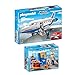 Produktbild PLAYMOBIL® City Action 2er Set 5395 5399 Passagierflugzeug & Familie am Check-in Automat
