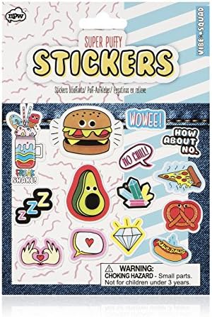 Vibe Squad Puffy Stickers with 20 on-trend Designs By Sterling Effectz
