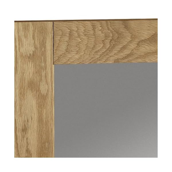 Julian Bowen Marlborough Wall Mirror, Waxed Oak - Image 4