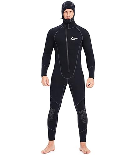 Combinaison Plongée Cressi Diver Man 5/7mm - Néoprène Monopièce Avec Cagoule Intégrée