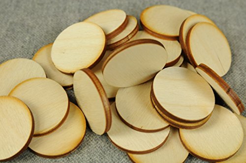 30x Kreis aus Holz 3cm Ø Basteln Malen Dekoration Bilderrahmen Holzscheibe - 4