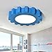 Produktbild XIXI Deckenleuchte für Kinder 'S Zimmer Schlafzimmer Led Kreative Gears Nursery Boy und Girl Blue Princess Schlafzimmer Beleuchtung, Ac 100-240V, 18W-24W, weißes Licht,L-50CMx8CM
