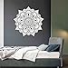 Produktbild OIKAY Wandaufkleber Mandala Blume indischen Schlafzimmer Wandtattoo Kunst Aufkleber Wandhaupt Vinyl Familie Hausgarten Küche Zubehör dekorative Aufkleber Wandbilder