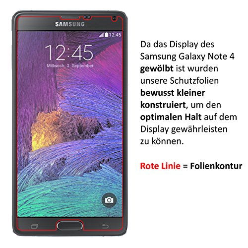 dipos Samsung Galaxy Note 4 Schutzfolie (6 Stück) – Antireflex Premium Folie matt - 6