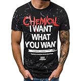 Produp Fashion Men's Casual Slim Brief Gedruckt Kurzarm T-Shirt Top Bluse Comfoutable Sport Pullover