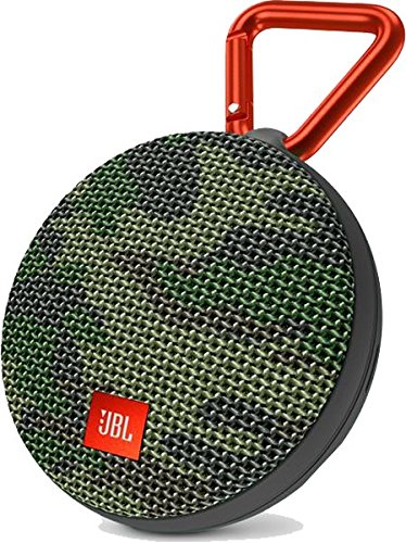 JBL Clip 2 Speaker Bluetooth, Waterproof, Ultra-Portatile, Ricaricabile con Microfono e Moschettone Integrato, Compatibile con Smartphone/Tablet e Dispositivi MP3, Militare