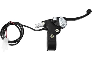 Qiilu Quad Bremshebel, Rechter Bremshebel, 22mm Motorrad Griffhebel, Bremskupplungshebel Rechter Bremsgriffhalter, Rechter Kupplungs Bremsgriff Hebelsitz mit Kabel für 2-Takt Mini Quad ATVs