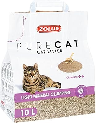Zolux Litière pour Chat Pure Cat minérale agglomérante ++ légère 10 L