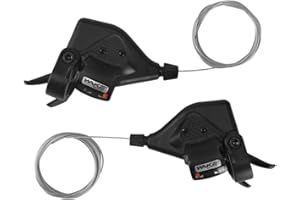 CYSKY Manette de Vélo 3x7/3x8/3x9 Vitesses 1 Paire de manettes de Vitesse Dérailleur de vélo de Montagne avec indicateur de Vitesse Combo leviers de Changement de Vitesse au Pouce Droit et Gauche