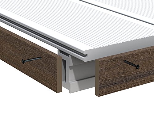 Preisvergleich Produktbild Abschlussleiste braun für WPC Terrassendielen Platinum 200cm, Vollprofil 1x6cm - Zubehör für WPC Dielen Boden WPC Terrassenböden Boden für Terasse, Kunststoffboden Kunststoffböden hochwertige Böden für Terrasse und Garten Terassendielen Terassenbelag