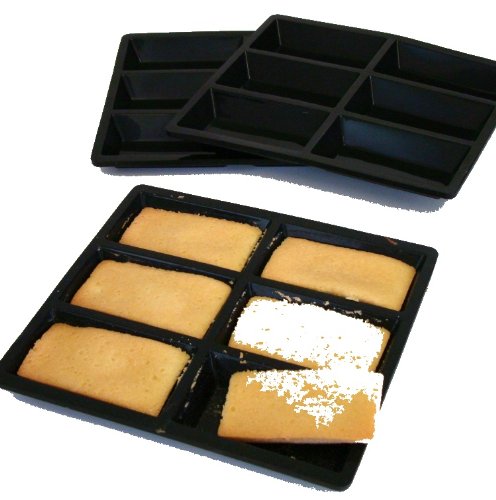 WellBake - Moldes de Silicona Antiadherente para 6 bizcochos Financiers, 2 Unidades