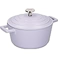 MasterClass Small Casserole Dish with Lid 2.5 Litre/20 cm, Lightweight Cast Aluminium, Induction Hob and Oven Safe, Lavender