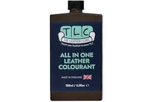 The Leather Clinic All in One Leather Colourant | Self Seal Leather Dye Repair Paint | Recolour Furniture, Sofas, Car Seats (Dark Brown, 100ml)