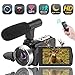 Produktbild Videokamera WiFi Camcorder Full HD 1080P 30FPS 16X Digitalzoom Digitalkamera mit Mikrofon 3,00 Drehbarer Touchscreen Unterstützung Fernbedienung Zeitraffer Fotografie