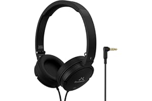 SoundMAGIC P22 Przewodowe słuchawki nauszne bez mikrofonu, HiFi Stereo słuchawki do telefonu komórkowego, lekkie i składane, wygodne dopasowanie, izolacja szumów, kolor czarny
