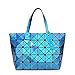 Produktbild STRAWBERRYER Silber Geometrische Falten Lingge Outdoor Lagerung Dekoration Damen Freizeit Mode Schulter Handtasche Tasche,Skyblue-OneSize