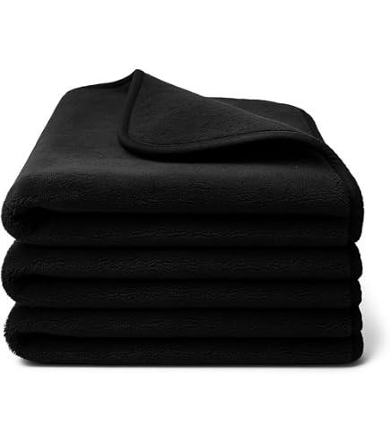 Lot De 6 Serviettes Microfibre SOFTBATFY Sans Bords - 500 G/m² 40,6x40,6 Cm Bleu Pour Voiture