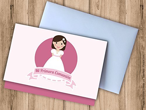 Tarjeta sobre para regalar dinero Primera Comunión niña