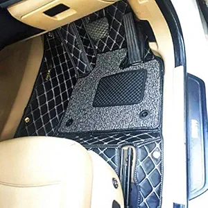 Autoretail Car Foot Mats for Nissan Magnite 7D Luxury Leather Washable Car Floor Mat (Black)
