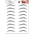 S.A.V.I 9 Pairs 3D Natural Look Eyebrow, Long Lasting Upto 4 Days, Black Waterproof Eyebrow Temporary Tattoo Sticker - 1 Sheet