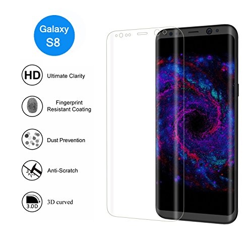 Galaxy S8  Protector de pantalla  3h Premium  3d cobertura completa   borde a borde  templado vidrio Protector de pantalla pel  cula de grosor HD Crystal Clear con 9H Dureza Para Samsung Galaxy S8  5 8  pulgadas