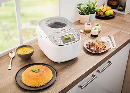 Tefal RK8121 Multicooker 45 in 1, 750 W, 5 L Kapazität, 45 Kochfunktionen, Warmhaltefunktion, LC-Display, inklusiv Rezeptbuch, weiß - 4