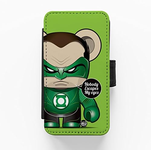 Green Lantern Premium Faux PU Leather Case for iPhone 5 / 5s by Gangtoyz + FREE Crystal Clear Screen Protector