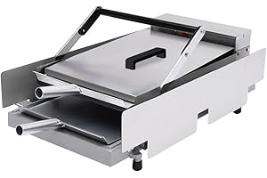 KUMUJ Hamburger Toaster Grill Bun Brötchenbäcker zum Aufbacken von Brötchen Hamburger Machine Double Robust 2000W Zeit- und Temperaturkontrolle 50-300°C Edelstahlgehäuse Hamburgerformer