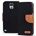 Produktbild Verco Galaxy S5 Hülle, Schutzhülle für Samsung Galaxy S5 Neo Tasche Denim Textil Book Case Flip Case - Klapphülle Schwarz