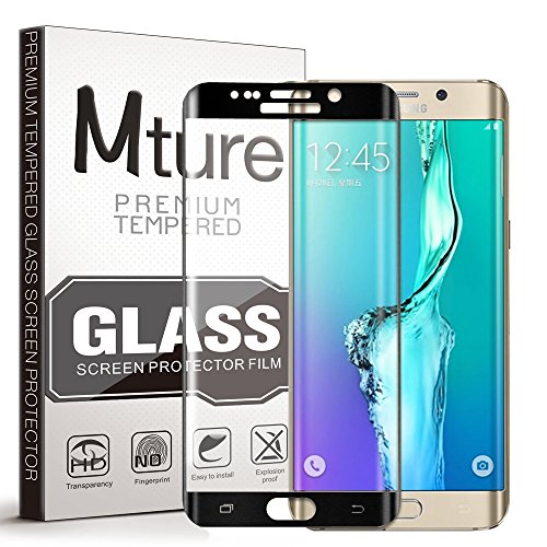 SamSung Galaxy S6 Edge Plus Displayschutz,Mture Schutzfolie [stoßfest] [robust und praktisch] Schutzfolie Gehärtetes Glas Displayschutzfolie für SamSung Galaxy S6 Edge Plus (Schwarz)