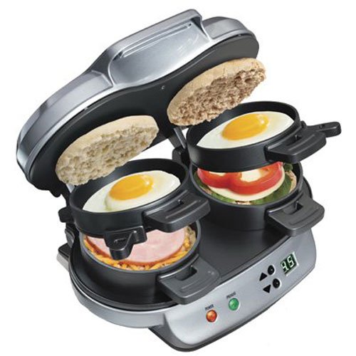 Preisvergleich Produktbild Hamilton Beach Dual Breakfast Sandwich Maker, Silver