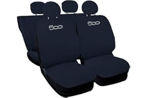 Rebeca Shop COPRISEDILI PER AUTO COMPATIBILI CON 500 MADE IN ITALY SET IN VARI COLORI (Blu Scuro)