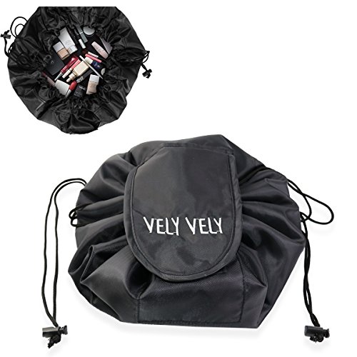 JT justime Lazy Kordelzug Make-up-Tasche tragbar Große Reise Kosmetik Tasche Reise Make-up Aufbewahrungstasche