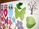 Wandtattoo Wandaufkleber Raumdekor MegaPack gelockter Baum PVC Kinderzimmer 100cm(H)*93cm(W) - 5