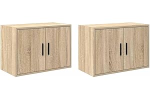 vidaXL Pensili per Garage 2 pz Rovere Sonoma in Legno Multistrato