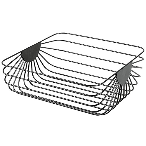 Preisvergleich Produktbild Obstkorb eckig schwarz Metall